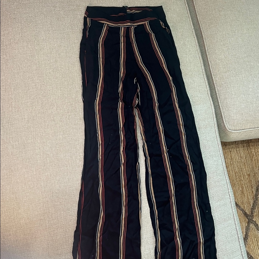 Planet Blue Black Striped Wide Leg Pants